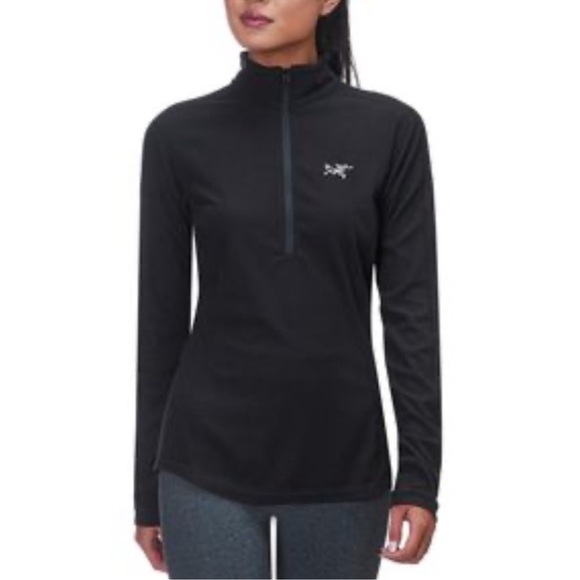 ARC’TERYX Delta LT Fleece 1/2-Zip Pullover Women’s Black Size XS - Picture 1 of 11